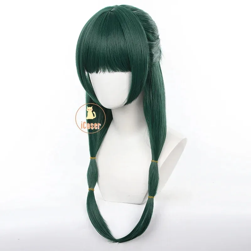 

Maomao Cosplay Wig Anime The Apothecary Diaries Dark Green Long Hair Blue Bow Headwear Kusuriya No Hitorigoto Halloween Women