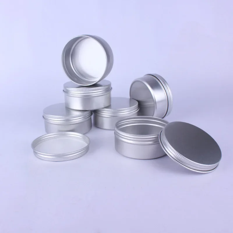 5g 10g 20g 30g 50g 60g 80g 100g 150g 200ml Aluminum Jar Tin Empty Cosmetics Lip Balm Lotion Bottle Cream Container