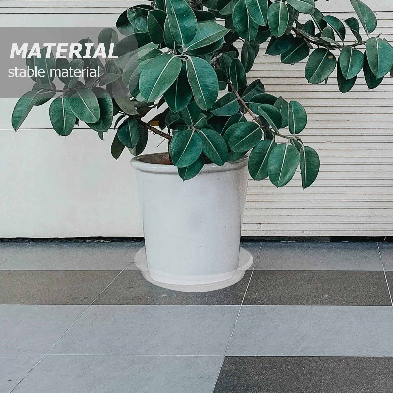 4Pcs Transparent Plant Saucer Tray Stable Plastic Flower Pot Tray Reusable Bonsai Pot Saucer for Indoor Plant Drain Water