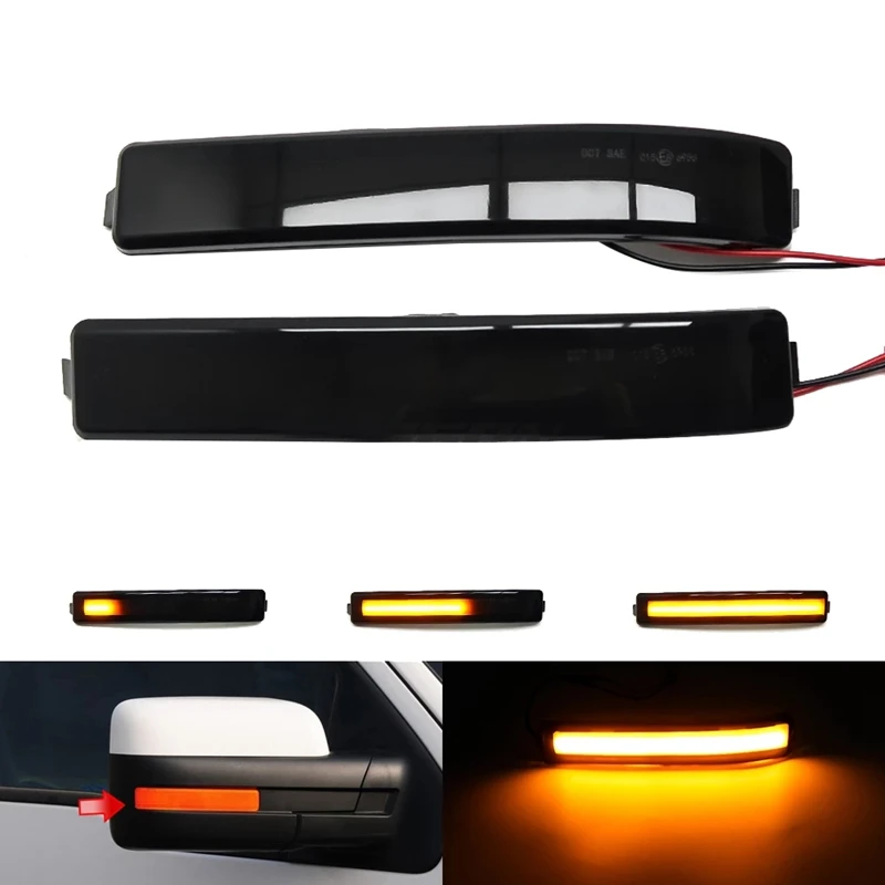 Car LED Dynamic Turn Signal Light Rearview Side Mirror Light For Ford F-Series F-150 F150 2009-2014 SVT Raptor