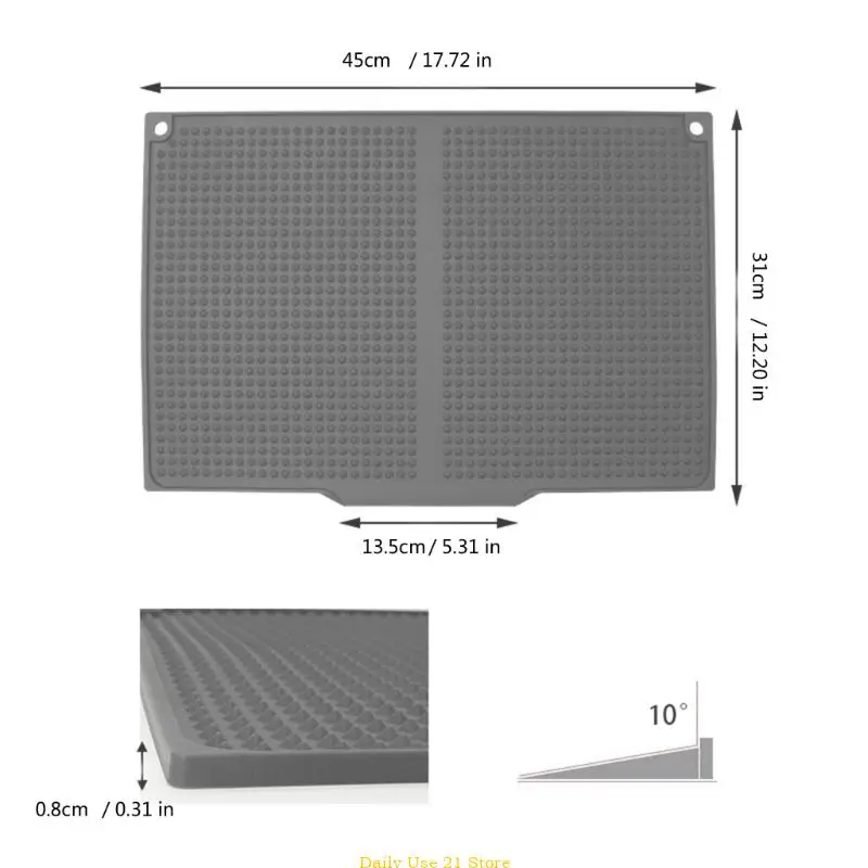 Silicone Draining Pad Ensures Quick Drying and Heat Resistance in Kitchens Multifunctional Kitchen Mats