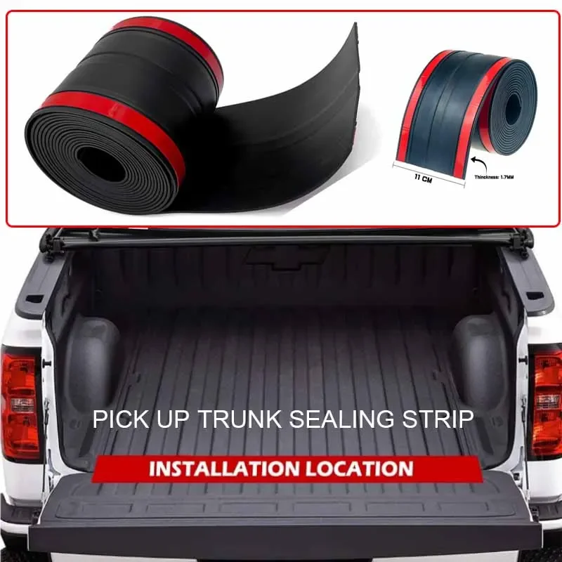 Car 11cm*3.4m 1Pc Universal Rubber Protective Strip Weather Stripping Sealing Strip Door Adhesive Tailgate Seal Kit Accessories