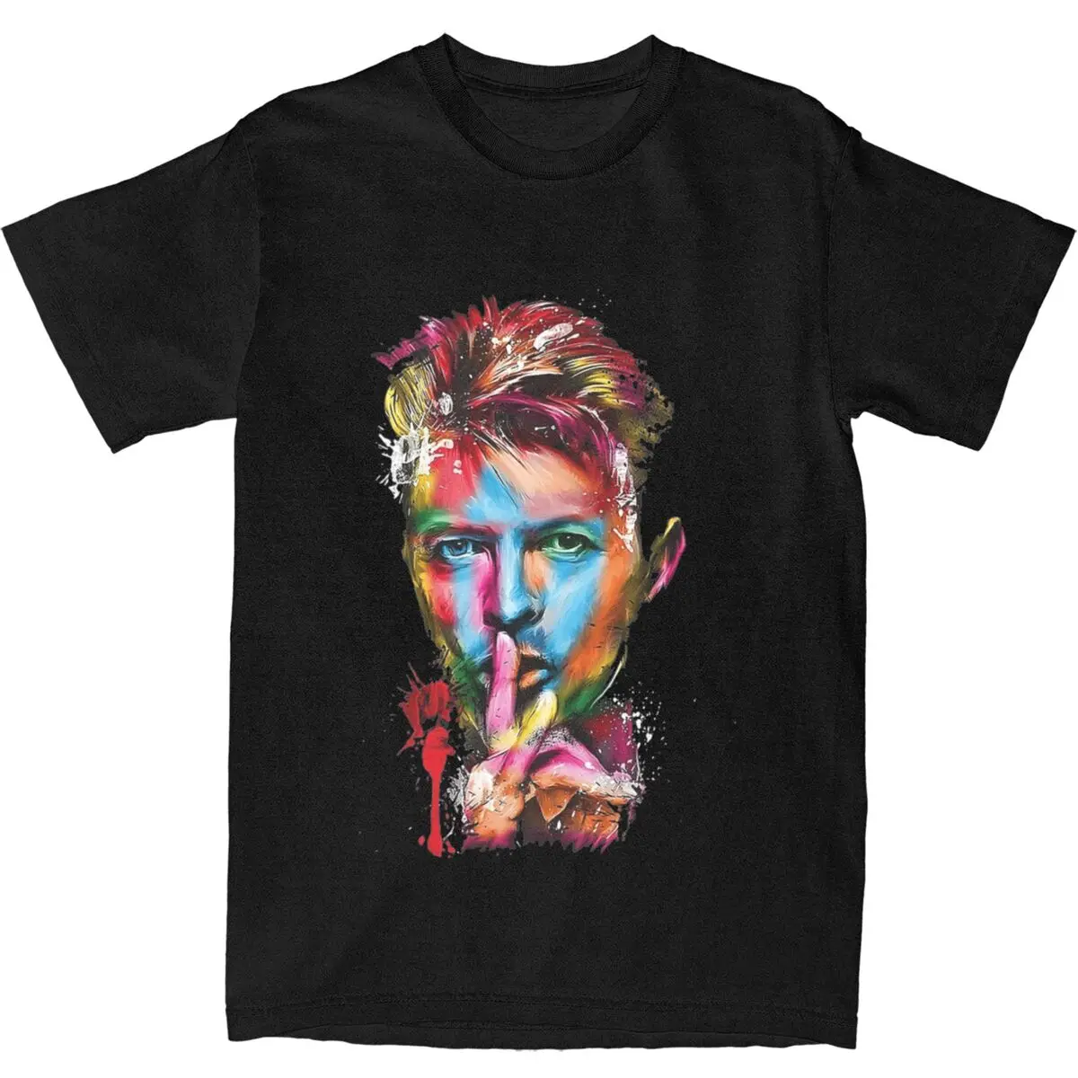 Men Davids Bowied T-Shirts poped 100% Cotton Top Tees Summer Y2K Retro Short Sleeve T-Shirt O Neck Harajuku Pattern Tee Shirt