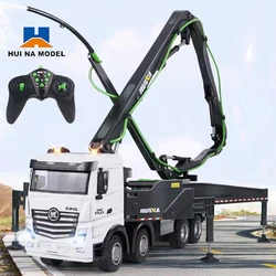 Huina Rc Truck 1:18 Semi-Alloy Remote Control Cement Pump Trucks 120Cm Arm 11Ch Construction Engineering Electric Toys for Boys