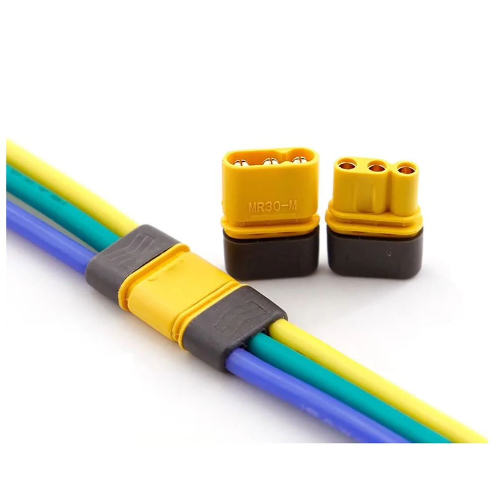 MR30 Plug Cable MR30-F/M Connector male&female with Sheath Cover 16/18AWG 4.5/5/10/20/30CM for RC Lipo Battery