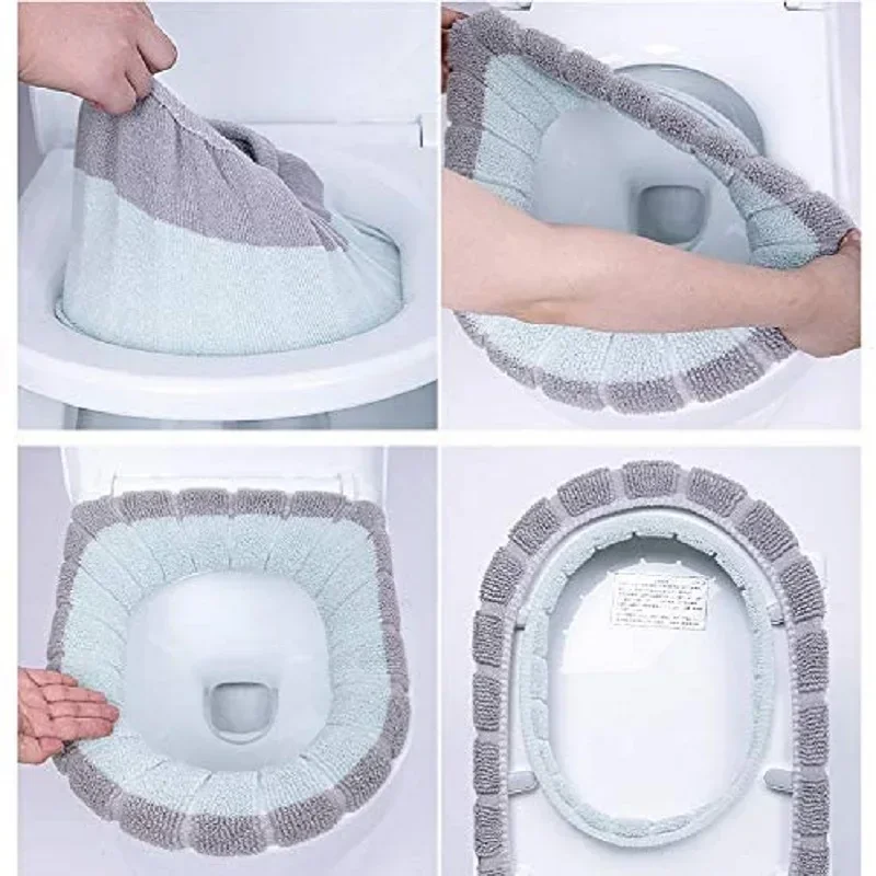 Toilet Seat Bathroom Mat Winter Warm Toilet Seat Cover Water Proof Accessories Bowl Wc Pad Products Household Merchandises Home