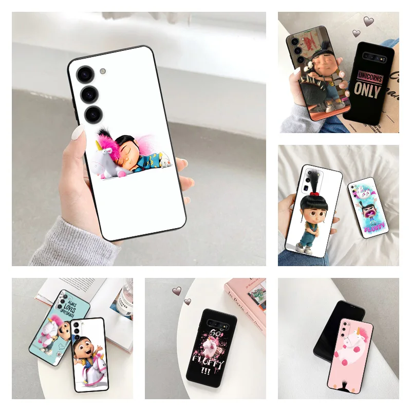 Phone Cases For Samsung Galaxy S23 Plus 5G S22 S21 S20 FE Ultra S10 Lite S9 S8 My Fluffy Unicorn Agnes Camera Protective Cover