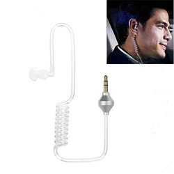3.5mm Single Side Cell Phone Headset Single Hearing Radiation Headset Vacuum Spiral Tube Air Conduit MP3/4 Use