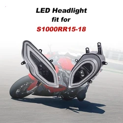 LED Headlight with Halo Angel Eye for B-MW S1000RR 2015-2018