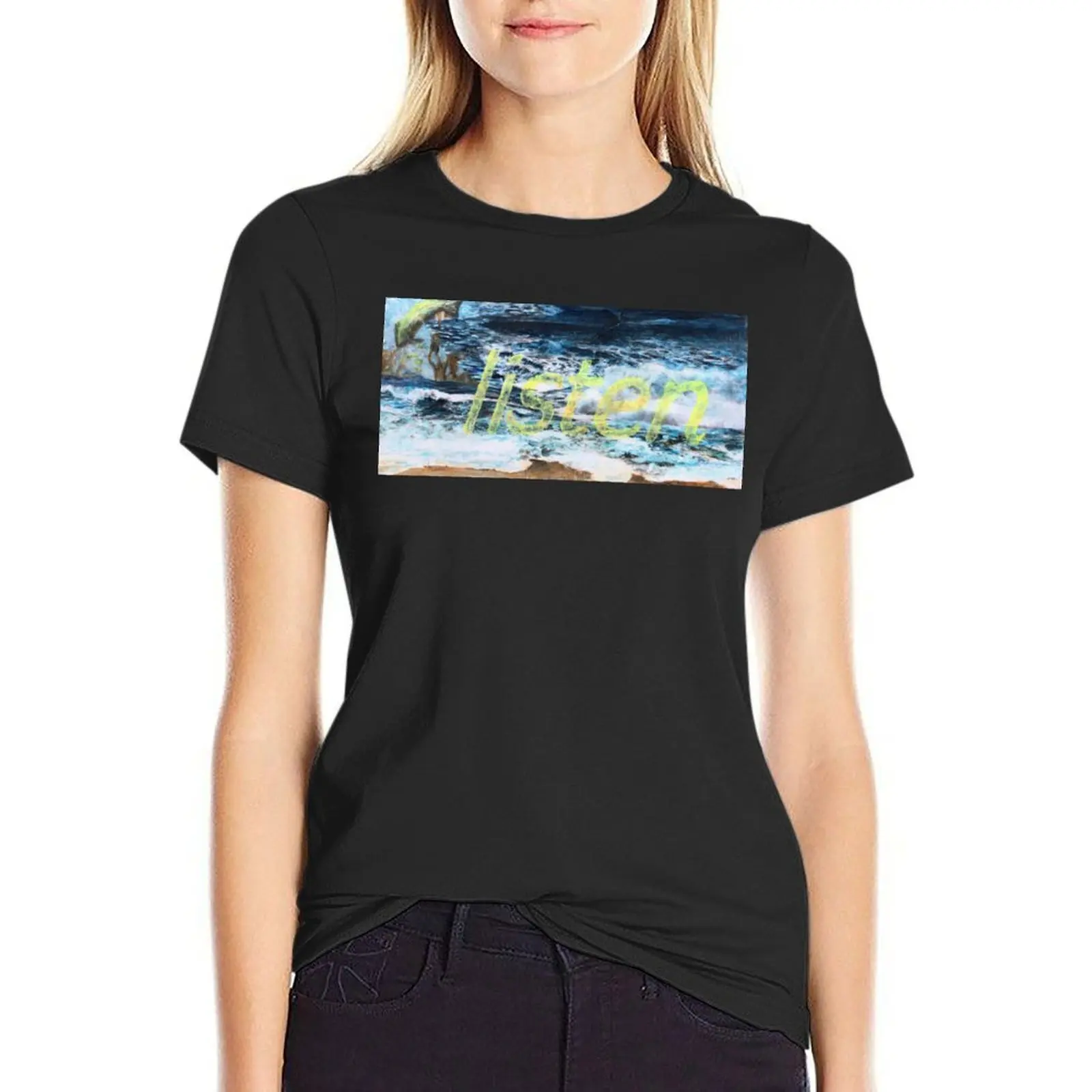 Listen: The Water Is Rising T-Shirt customs design your own graphics t shirts for Women