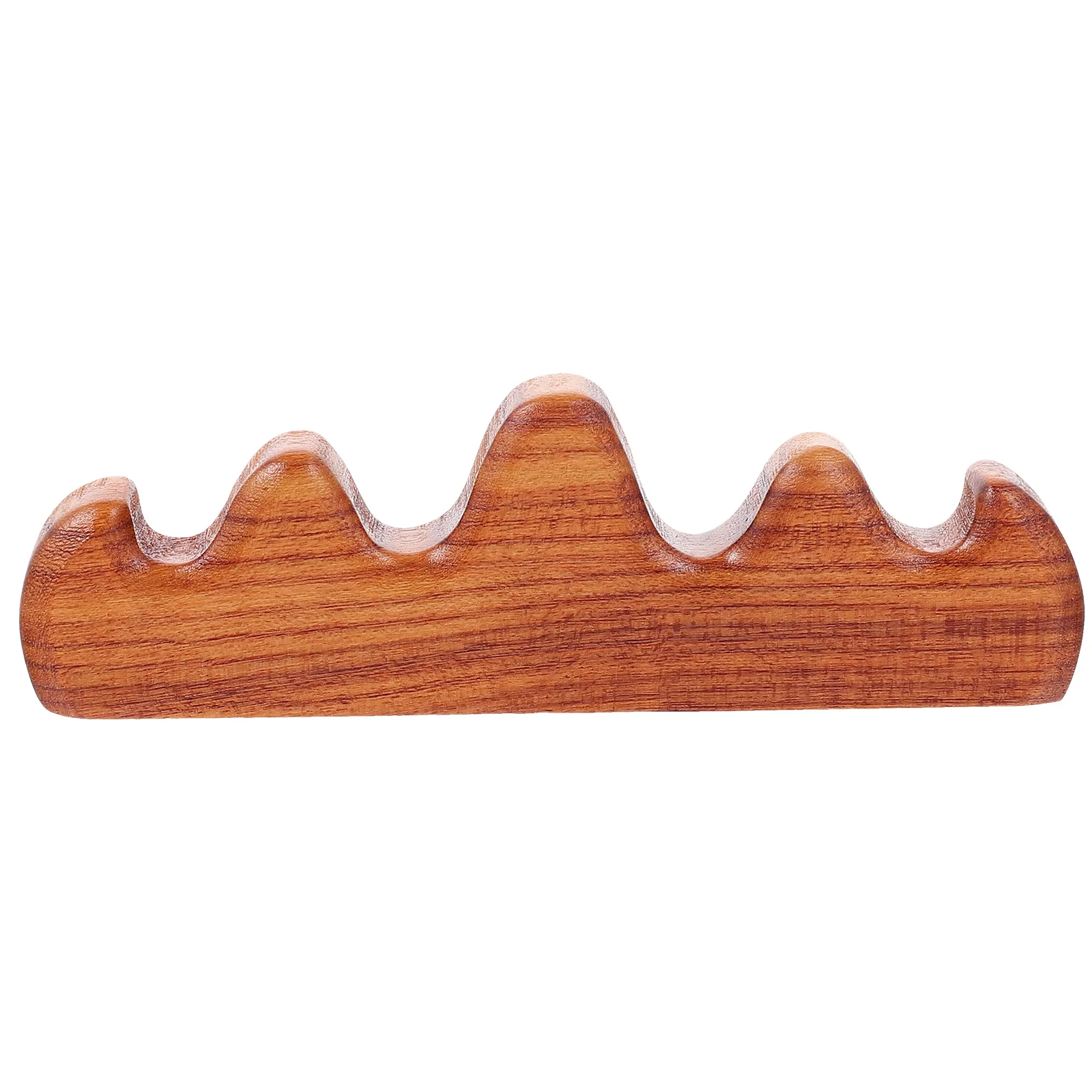 

Sandalwood Brush Pen Holder Handcrafted Mountain Shape Writing Instrument Organizer for Calligraphy Sumi Painting Elegant