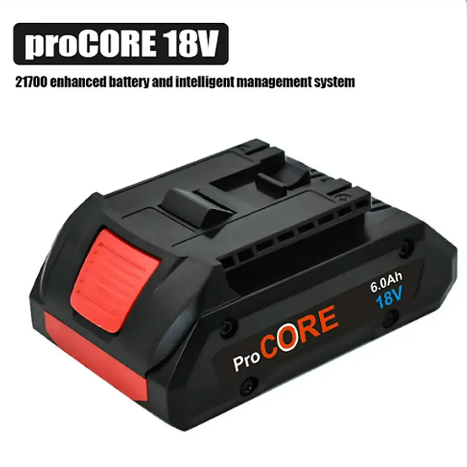 For BOSCH Professional 18V 21700 4.0Ah/5.0Ah/6.0Ah Battery ProCORE 18V Li-ion Battery Replacement for BAT609 BAT618 with BMS