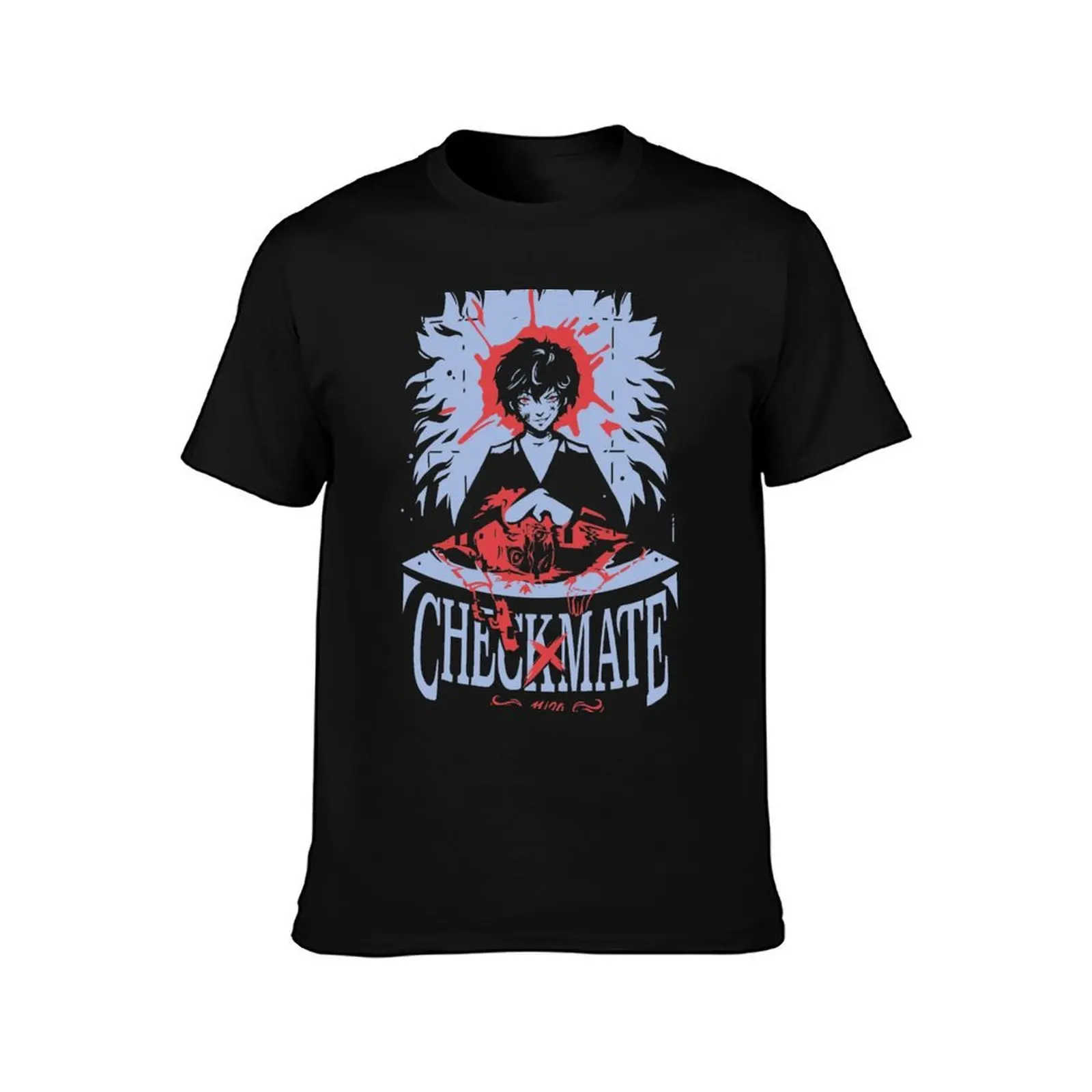 Checkmate! T-Shirt, Summer Casual Cotton Tee, Oversized Streetwear Tops, Vintage Graphic Print, Loose Fit Short Sleeve
