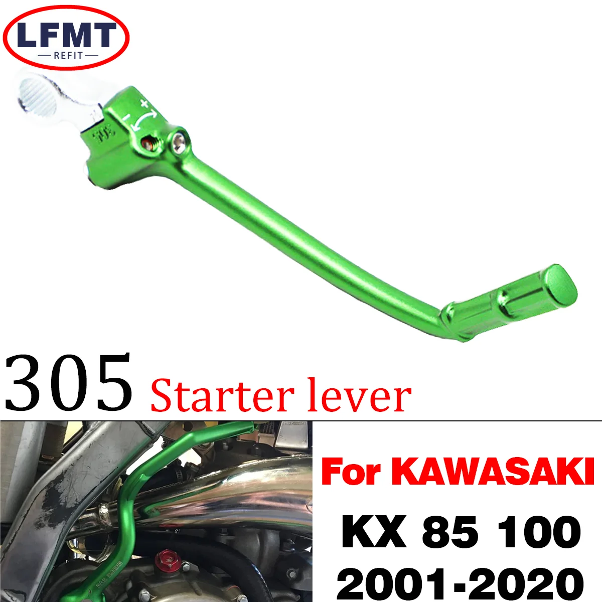 Dirt bike 305 starting lever For Kawasaki  KLX450R 2007-2019 KX85 KX100 KX250F 2013-2020 KX450F