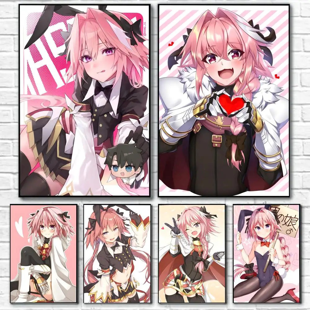 Astolfo F-FateGrand Order Kawaii cartoon Poster Self-adhesiv