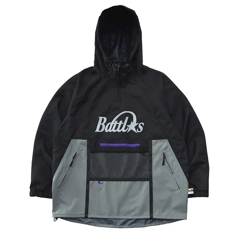Original 3-in-1 Composite Color Matching Jacket, Windproof and Waterproof Kangaroo Pocket Hooded Coat