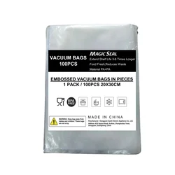 MAGICSEAL Food Vacuum Sealer Bags Vacuum Bags for Food Vacuum Sealer Packing Machine Kitchen Accessories Storage Bags 100pcs/lot