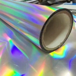 BHUNITY 3.2ft*164ft Cutting  Holographic Printing Film Laser Self Adhesive Vinyl roll for Car Body Wrap Advertising Sticker