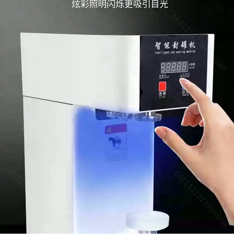 55mm Automatic Can Bottle Sealing Machine 220V Portable Packaging Tool For Milk Tea Shop Drink Sealing Processing Work