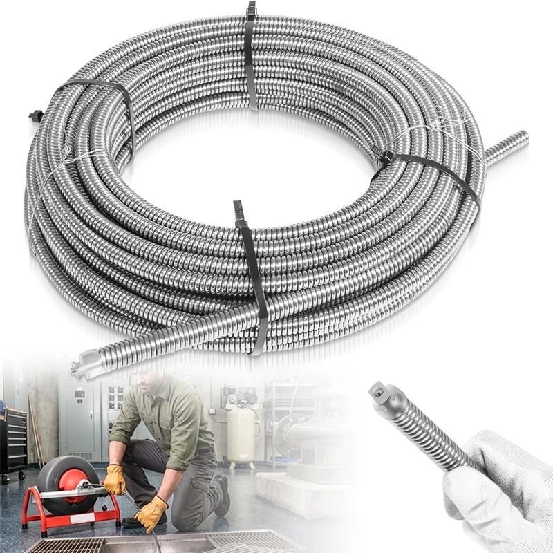 37847 C-32 Inner Core Cable, 3/8” x 75’ Drain Cleaning Cable for RIDGID K-3800 and K-375 Drain Machines, for 1-1/2