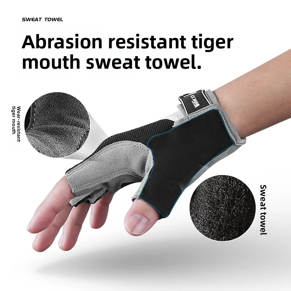 

Breathable Anti-slip Half Finger Gym Gloves for Men Women Fitness Cycling