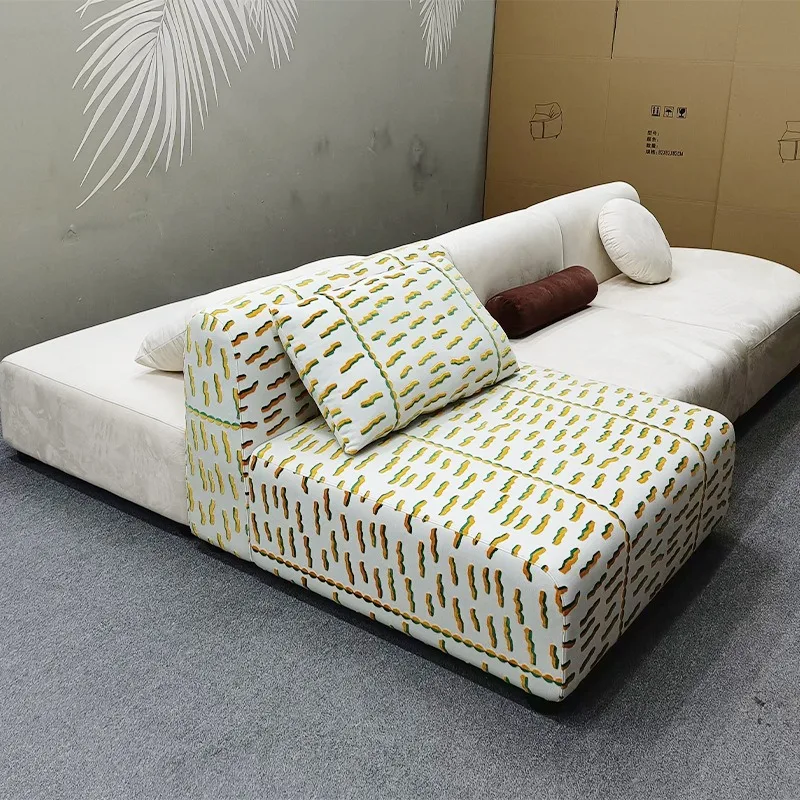 Light luxury minimalist living room module sofa Large island fabric sofa, high adaptation combination encloses soft sofa