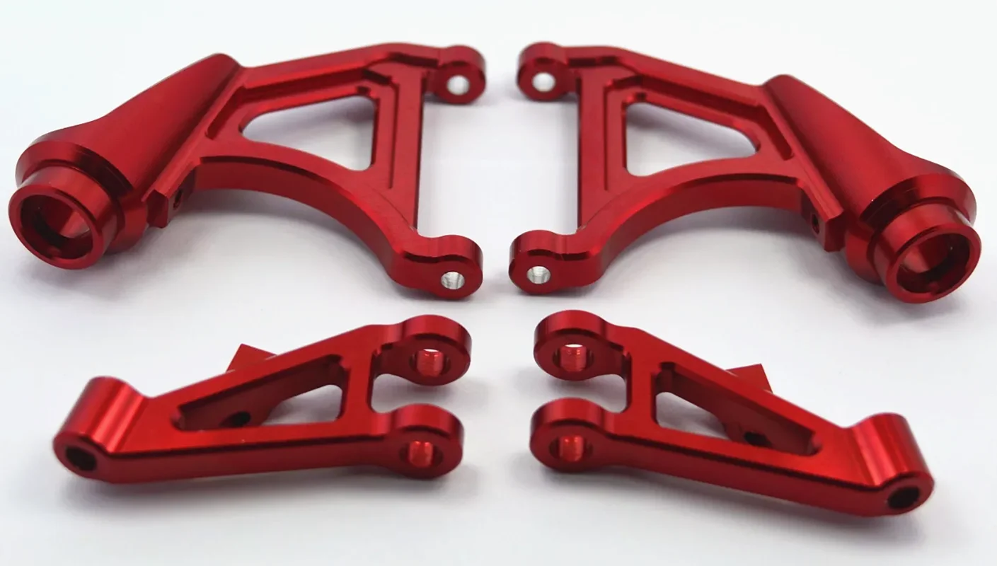 Przednie i tylne ramiona ze stopu GVM obrabiane CNC do Kyosho Scorpion Red