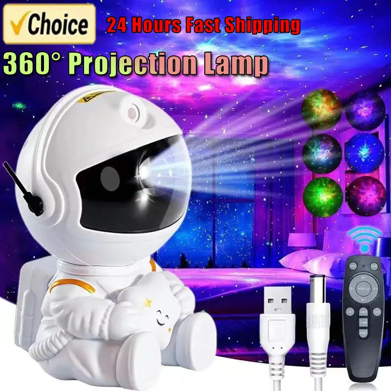 Galaxy Star Astronaut Projector LED Night Light Starry Sky Porjectors Lamp Decoration Bedroom Room Decorative For Children Gifts