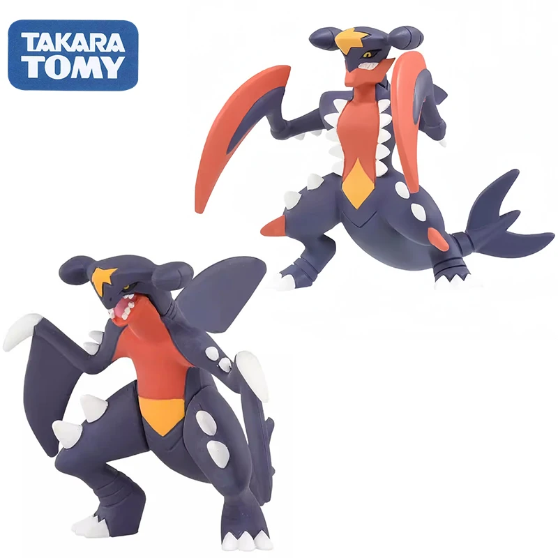 TAKARA TOMY Pokemon Trendy Figure Cartoon Toy Anime Peripheral Children's Birthday Gift Garchomp Model Tabletop Decoration