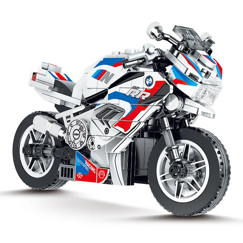 2024 Sichuan BMW M1000RR battery h2r Motown racing building block toy, suitable for children, boys and adults MOC set high-tech.