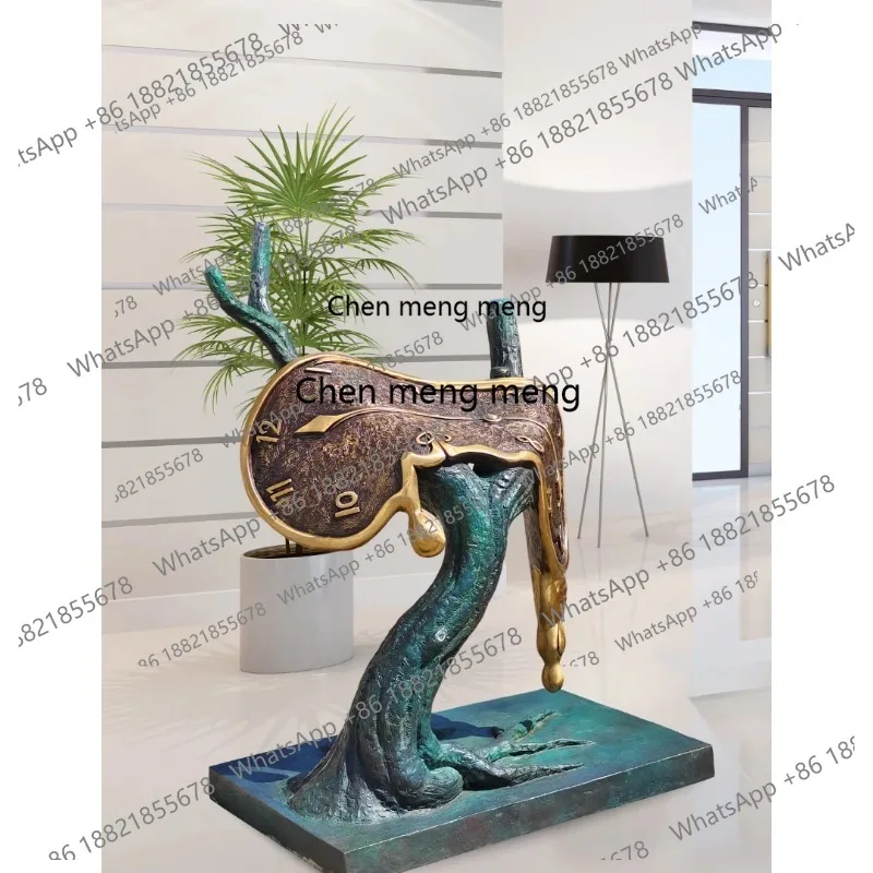63cm The Profile of Time Bronze Sculpture by Salvador Dali Famous Dali Dance Of Time II Bronze Statue Home and Garden Decoration