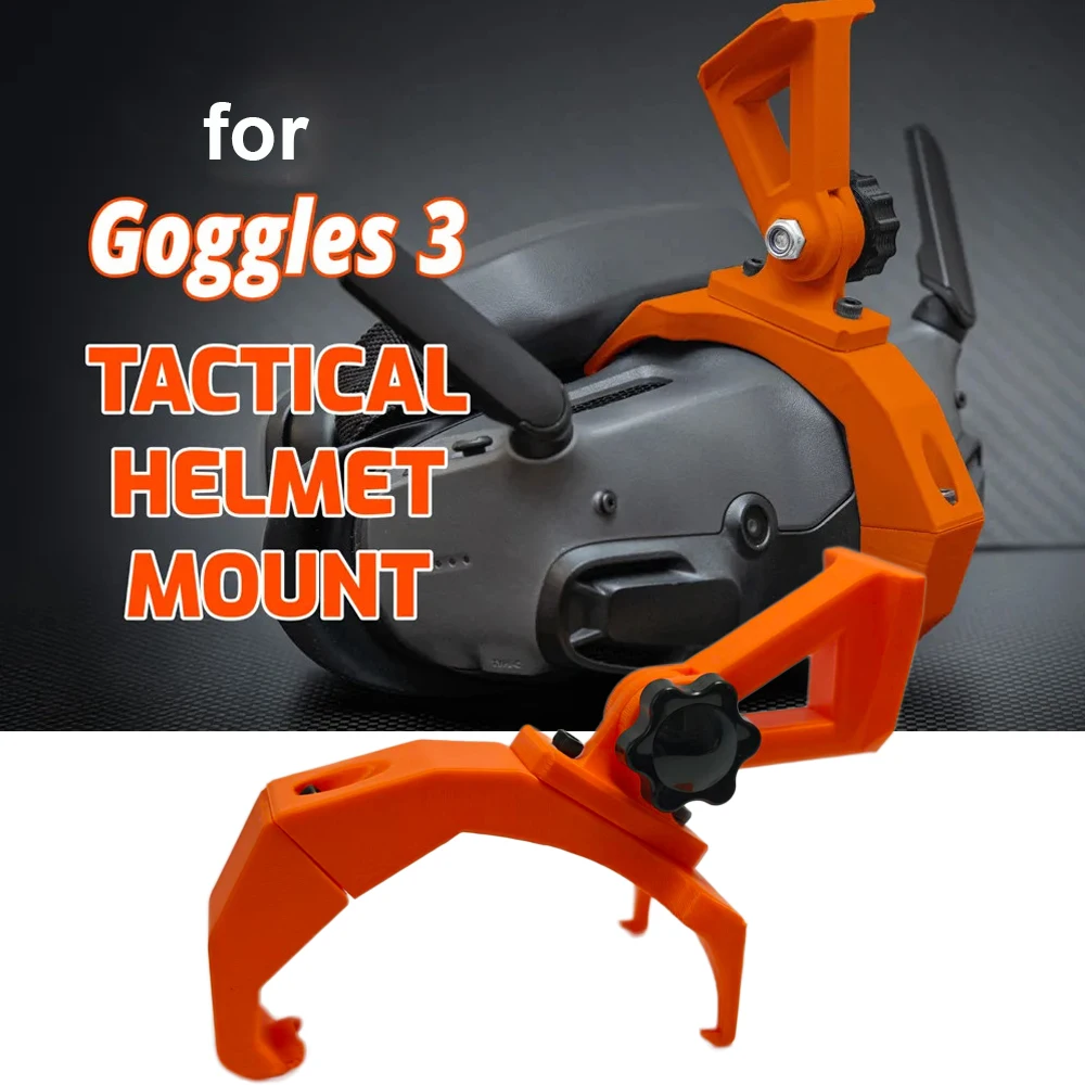 

PETG 3D Printed Helmet Mount Adapter for DJI Goggles 3 Compatible with for Wilcox L4 G24 tactical helmet