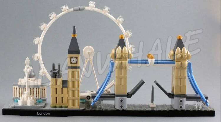 468 pièces Architecture horizon Collection London Elizabeth tour pont galerie 10678 blocs de construction jouets compatibles avec le modèle