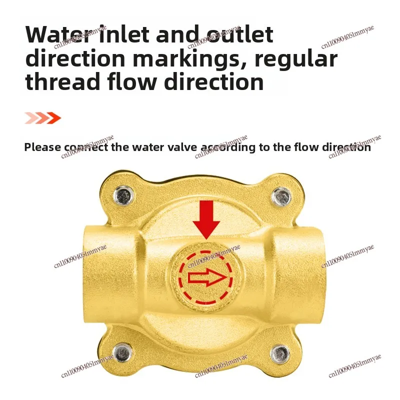 2W160-15 copper normally open solenoid valve water valve 4-point water pipe inlet control