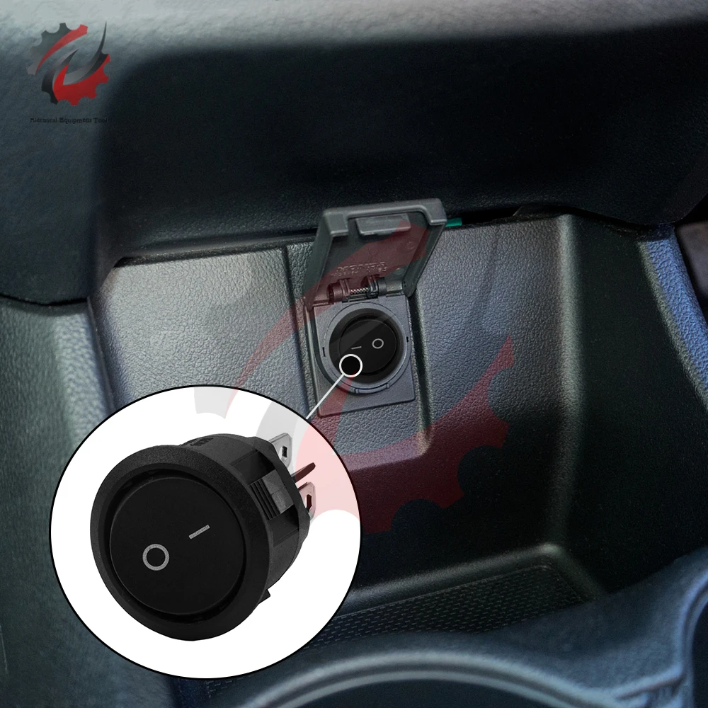 1/5/10PCS KCD1-206 2-Speed 6-Pin Rocker Circular Interruptor em forma de navio 6-Pin 2-Speed Botão Interruptor Buraco 20MM