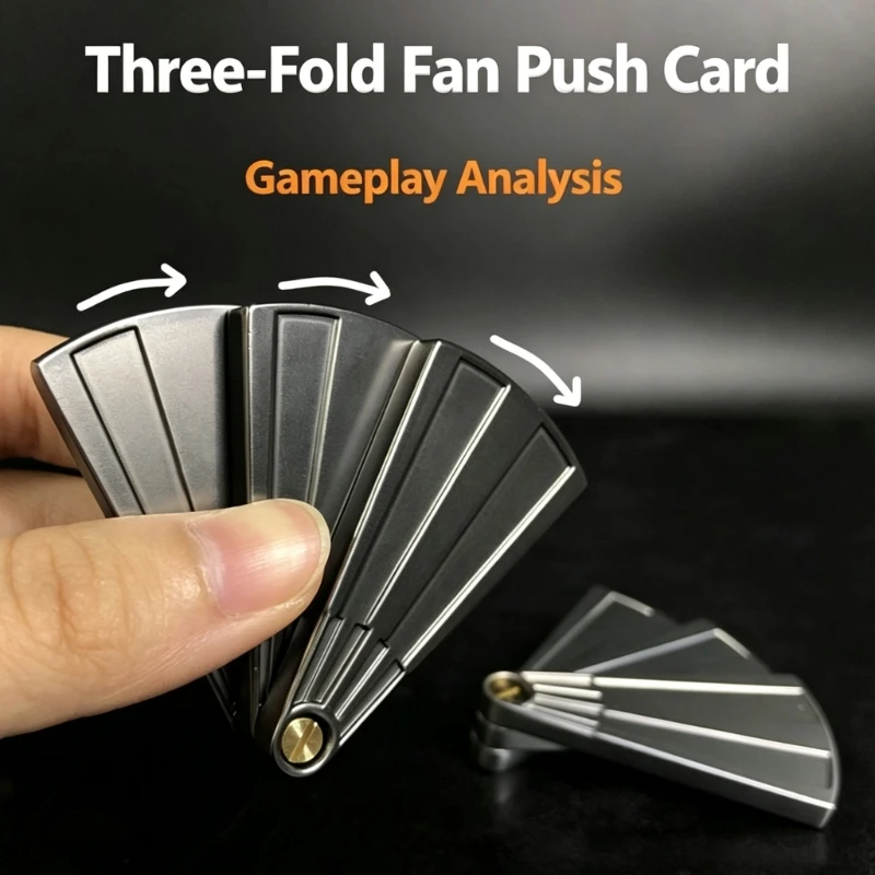 Folding Fan Desk Toy with Metal Build and Fan for Casual Desk Play Pocket Carry Small Gift 15UB