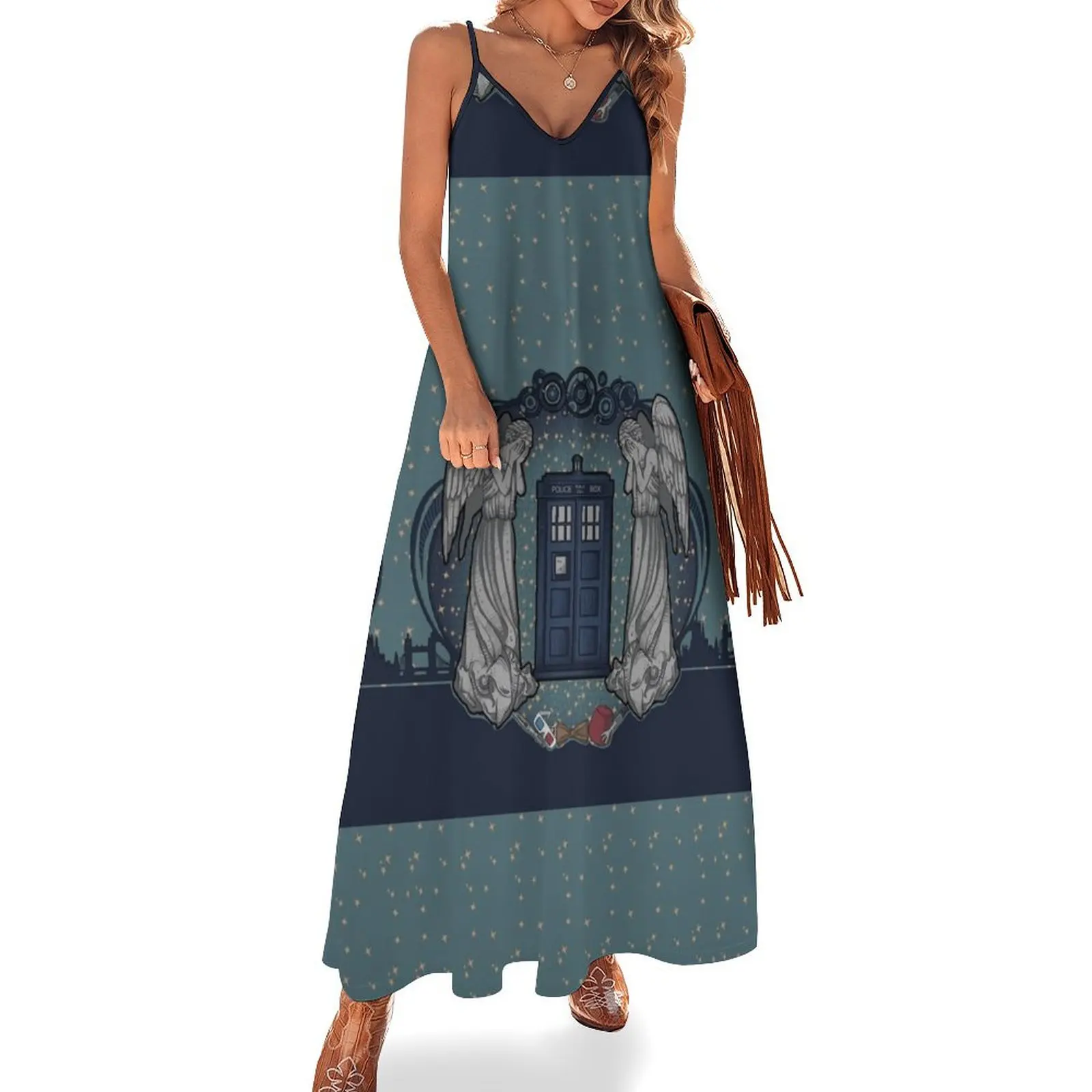 the Doctor crest ART NOUVEAU Sleeveless Dress women's evening dress 2025 summer dress women 2025 clothes