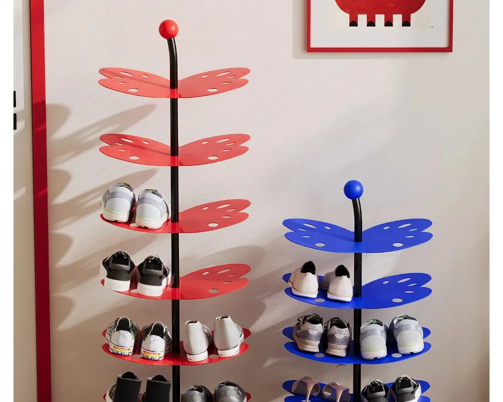 Creative shoe rack multi-layer household door entry good-looking simple shoe storage rack small narrow dopamine children's shoe