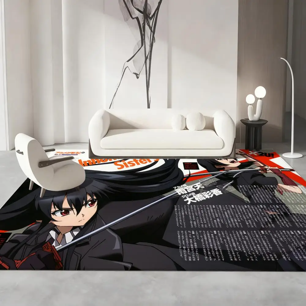 مثير A-Akame Ga قتل الألغام الكلمة حصيرة لينة سميكة عدم الانزلاق سجادة باب لغرفة المعيشة ديكور المنزل الفانيلا السجاد #4