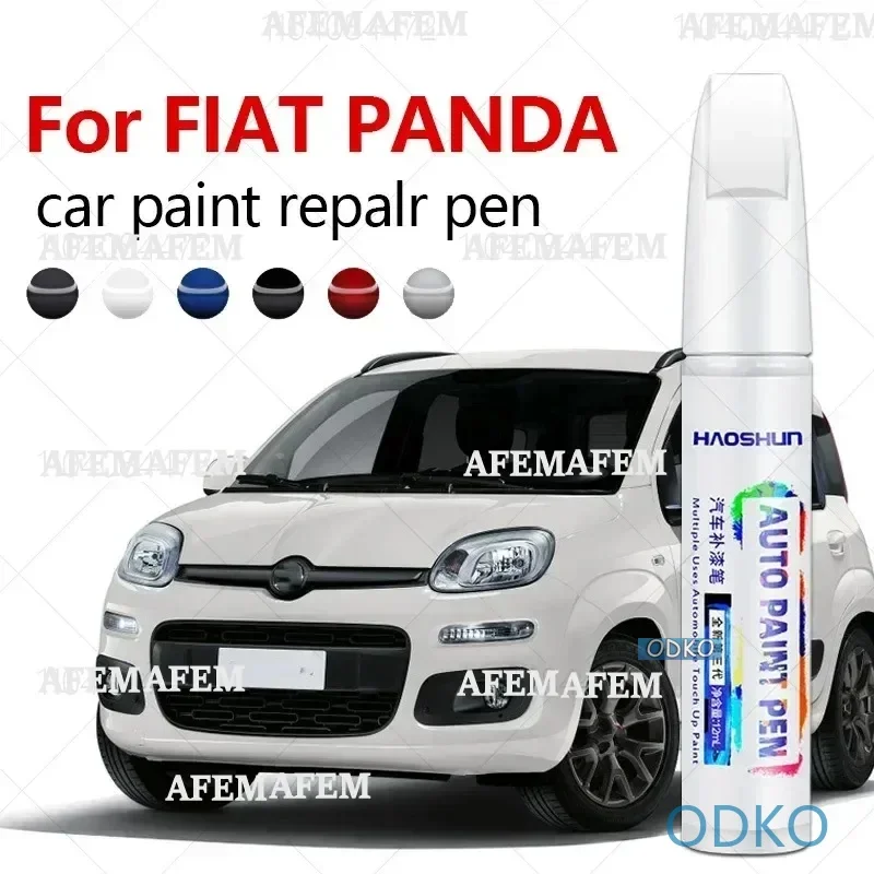 Paint Repair Pen Touch Up Scratch Remover DIY Auto Accessories Black White Blue Green For FIAT PANDA 1980-2025 141 169 312 L0