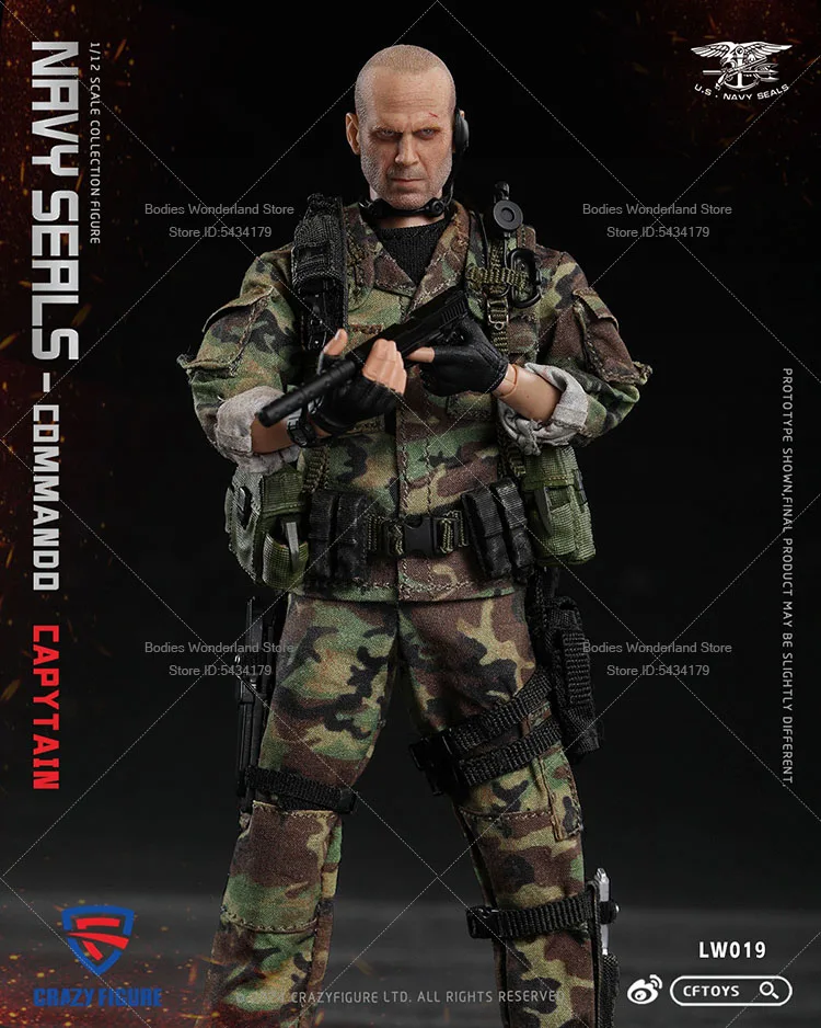 In Stock CFTOYS LW019 1/12 Scale Male Soldier Seal Special Forces Assault Team Leader 6inch Action Figure Doll Collection