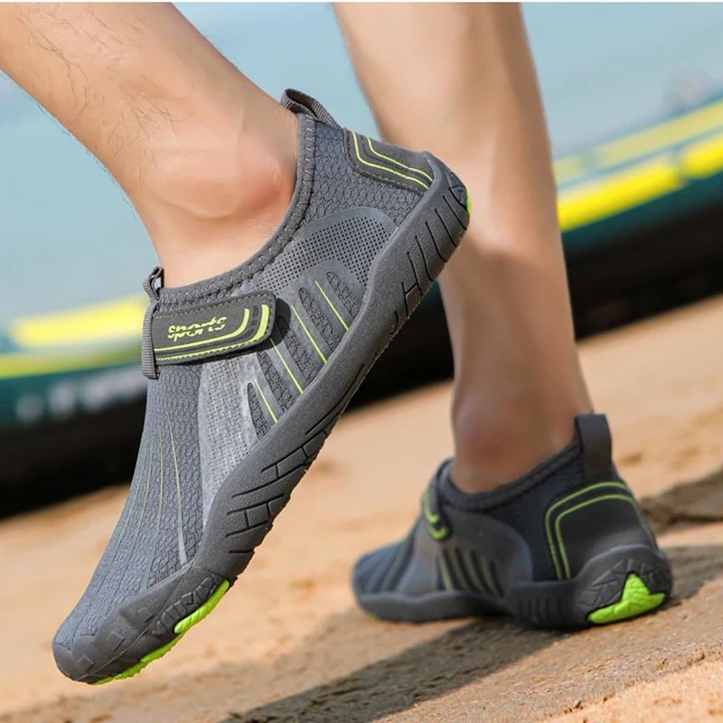 Esportes ao ar livre para homens vadeando sapatos, casais nadando sapatos de praia, caminhada e montanhismo cinco dedos sapatos de fitness, novo