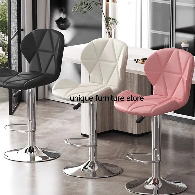 

Nordic Luxury Bar Chair Modern High Quality Beautiful Living Room Bar Stool Adjustable Height Confort Cadeira Home Furniture