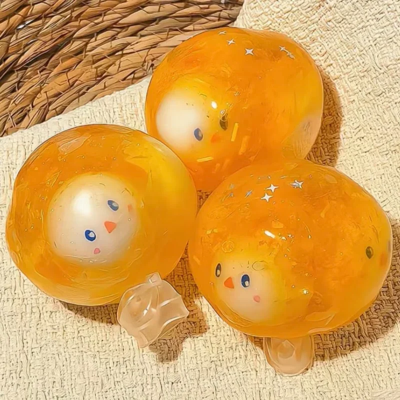 Crispy Wax Cracking Squishy Stress Balls Snowball Crunch Squishy Animal Soft Gel Fidget Toy with Crackable Texture for Adults image 4
