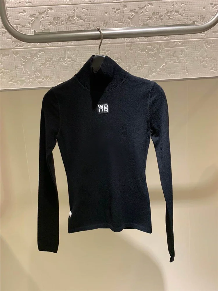 

Slim Fit Knitwear f High Collar Women's Inner Wear Outerwear Spring Autumn New Sle Tea Xiao Chen Commute Sle Cotton Blend