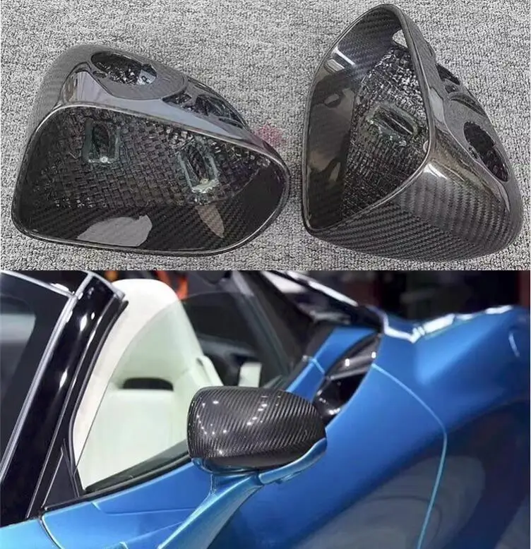 

Real Dry Carbon Fiber Replacement Side Door Mirror Cover For McLaren 540C 570S 570GT 600LT 720S 650S