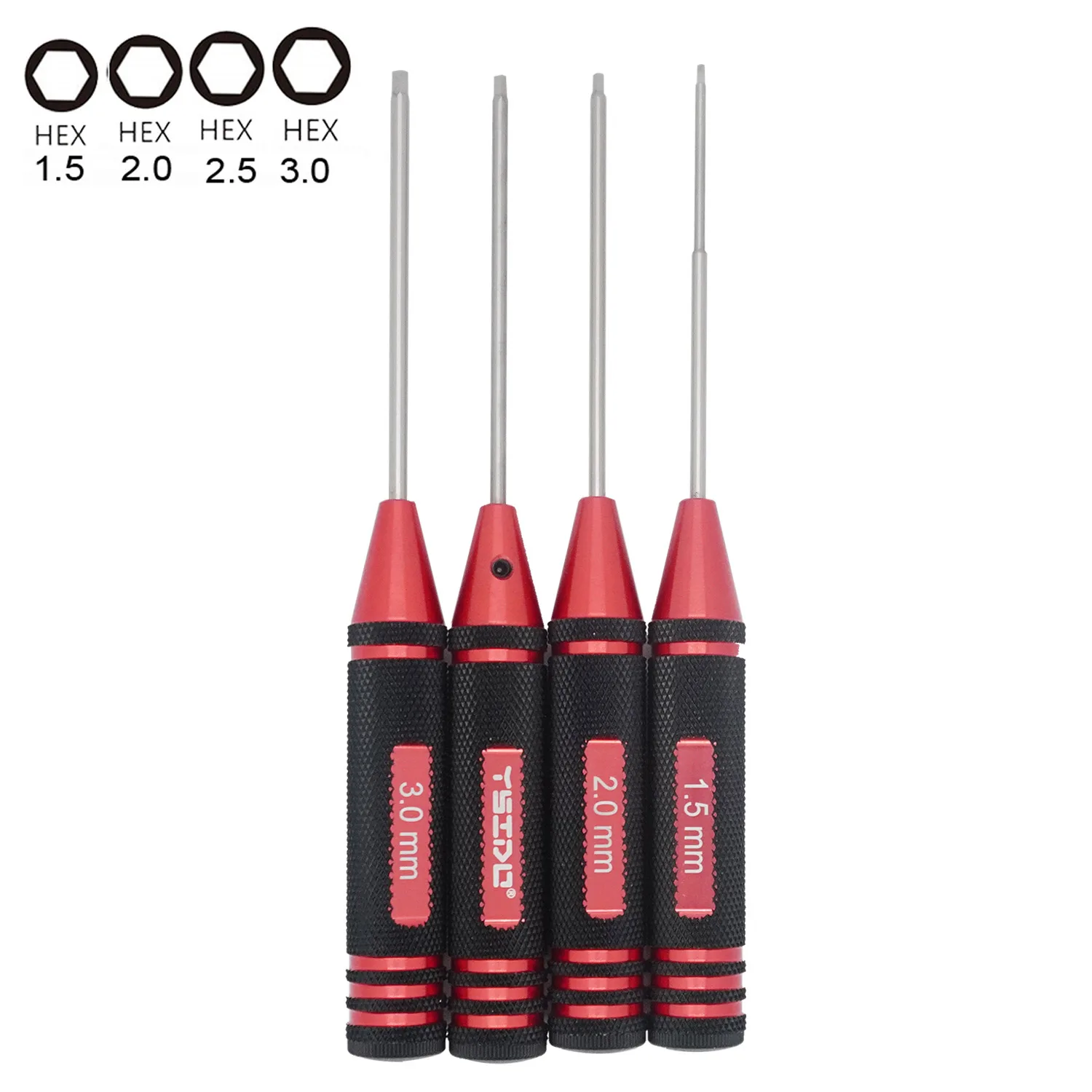 3/4/5/6mm Slotted/Cross Screwdriver 1/16 5/64 3/32 0.05/1.5/2/2.5/3mm Hexagon Screwdriver Tool for RC Model Helicopter Boat Cars