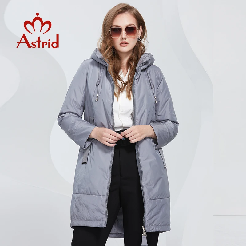 

Astrid 2022 Spring Women Parkas Oversize Long Padded Down Coats Hooded Fashion Ribbon Women's Jacket Outerwear Quilted AM-9726