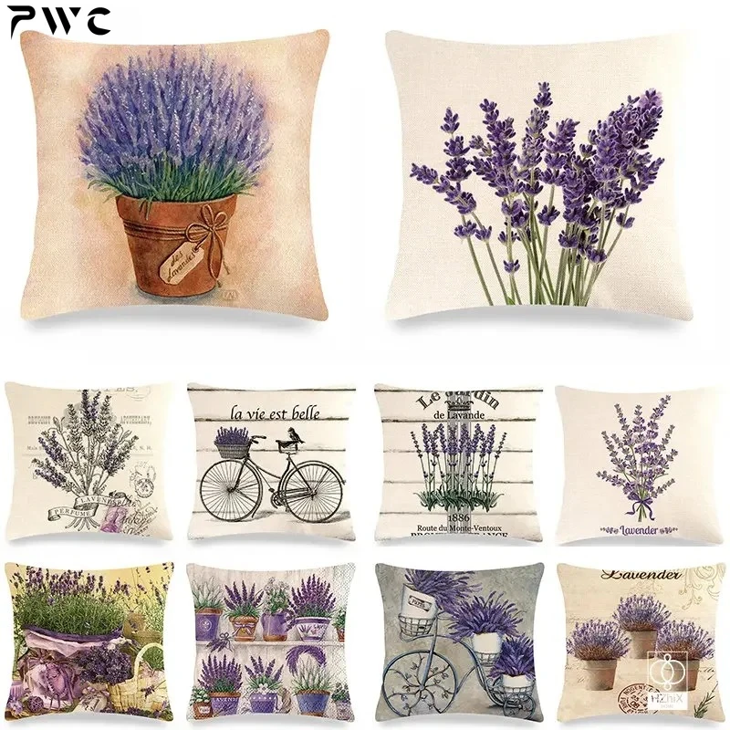 

Vintage Poster Lavender Print Collection Polyester Pillowcase Pillowcase Pillowcase Home Decor Lathe Bedding