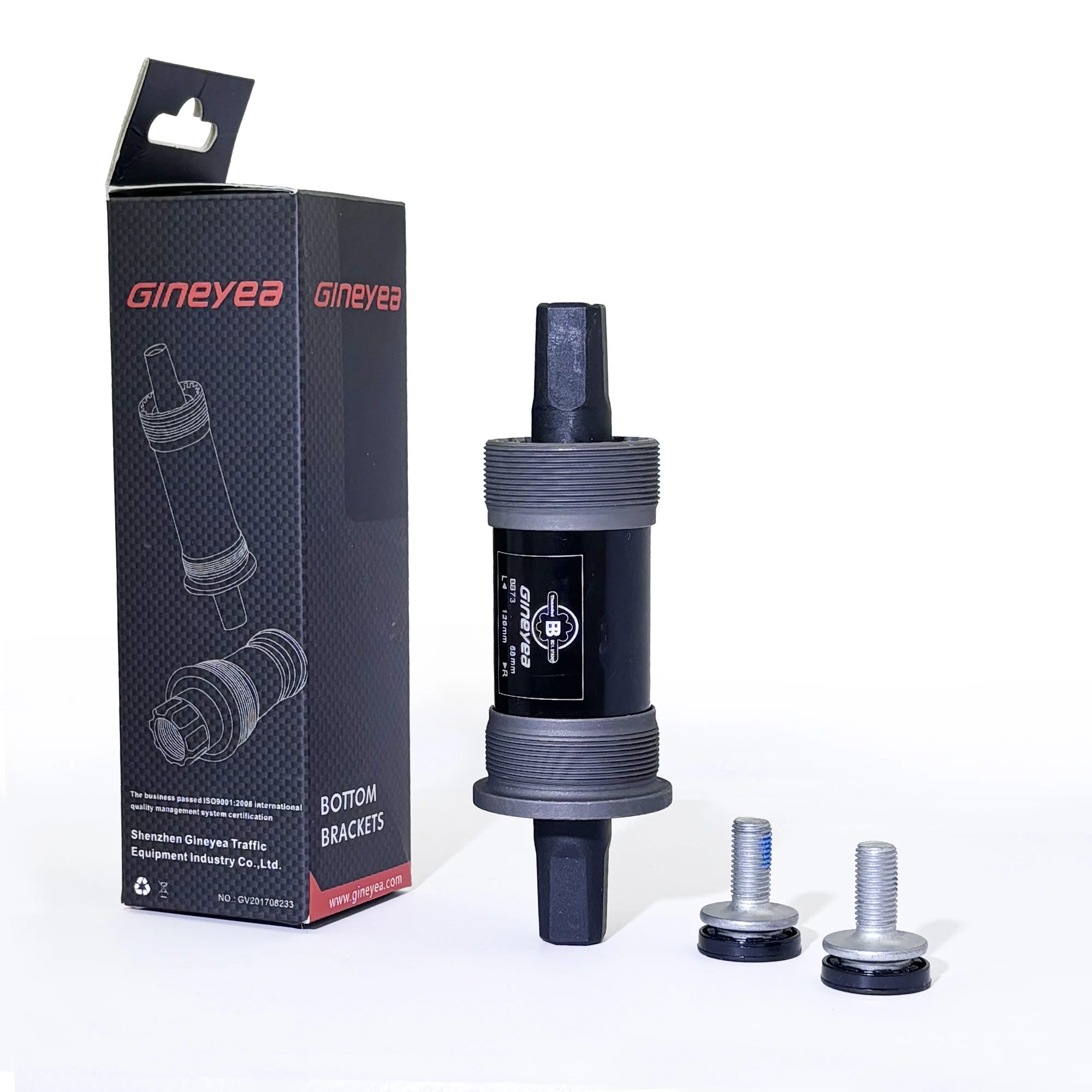 GINEYEA Bike Bottom Bracket, Square-Taper Bottom Bracket 68mm, 110.5/116/120/122.5/126mm